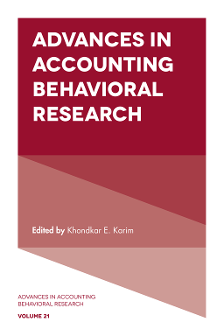 Cover of Advances in Accounting Behavioral Research